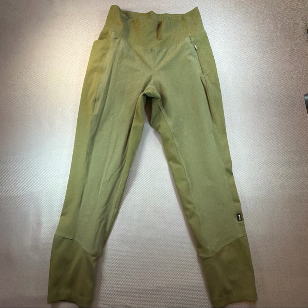 REI Co-Op Womens L Flash Hybrid Tight Legging Pants Blue Nights Green M